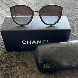 Chanel Metal Cat-Eye Sunglasses